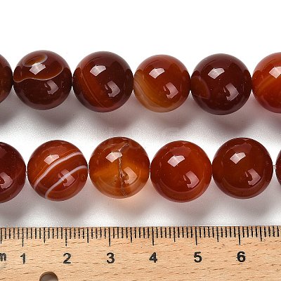 Dyed Natural Banded Agate Beads Strands G-G175-A09-01-1