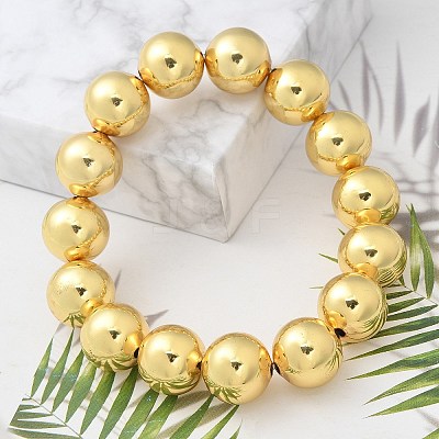 Brass Beaded Sretch Bracelets for Women BJEW-G736-13G-1