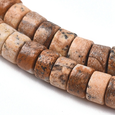 Natural Picture Jasper Beads Strands G-F631-A27-1