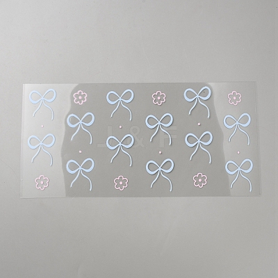 PET Plastic Picture Stickers STIC-WH0816-009A-1