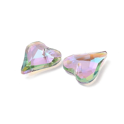 Electroplated Glass Pendants EGLA-M029-05-05-1