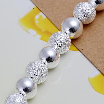 8mm Brass Ball Chain Bracelets for Women BJEW-BB12486-1