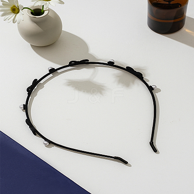 1Pc Velet & Alloy Hair Bands OHAR-LP0003-008B-1