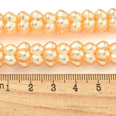 Transparent Spray Painted Glass Beads Strands GLAA-P066-01D-1