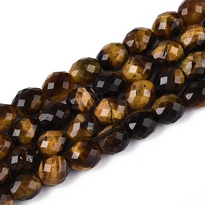 Natural Tiger Eye Beads Strands G-T142-78-1