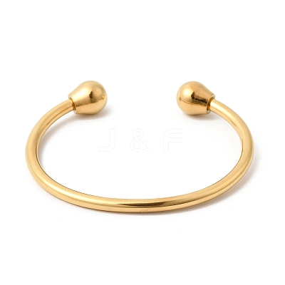 304 Stainless Steel Cuff Bangles BJEW-P387-02G-1