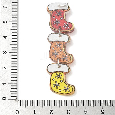 Christmas Printed Acrylic Big Pendants MACR-F086-03C-1