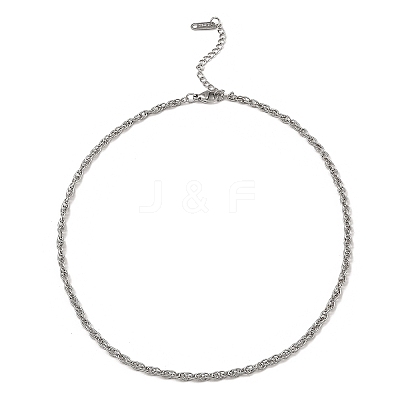 Non-Tarnish 304 Stainless Steel Mesh Chain Necklace BJEW-B072-02P-1