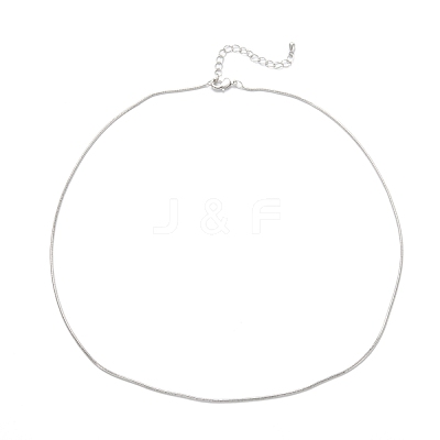 Brass Snake Chain Necklaces NJEW-K123-07P-1