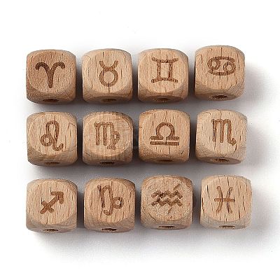 Natural Wood Constellation Beads LS-WOOD-M002-10-1