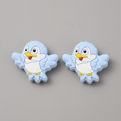 Bird Food Grade Eco-Friendly Silicone Beads SIL-WH0018-003C-1