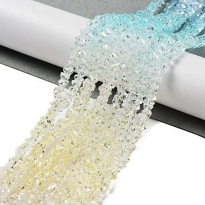 Transparent Glass Bead Strands GLAA-H023-03F-1