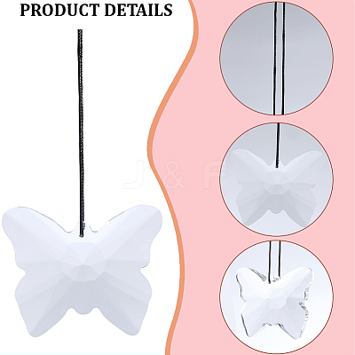 Butterfly Glass Hanging Suncatchers HJEW-WH20019-10B-1