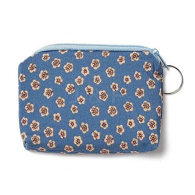 Flower Pattern Cotton Cloth Wallets ABAG-Q043-01-1