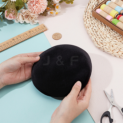 Velet Pillbox Stewardess Fascinator Hat Base for Millinery AJEW-WH0248-757B-1
