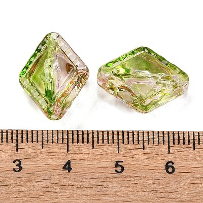51Pcs Transparent Two Tone Acrylic Beads LS-MACR-K359-19B-1
