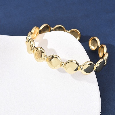 Brass Cuff Bangles for Women BJEW-C140-29G-1