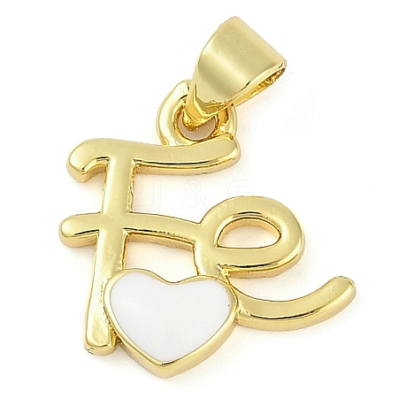 Rack Plating Brass Enamel Pendants KK-P287-49G-01-1