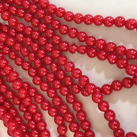Resin Imitation Pearl Beads Strands LS-RESI-WH0038-23G-1