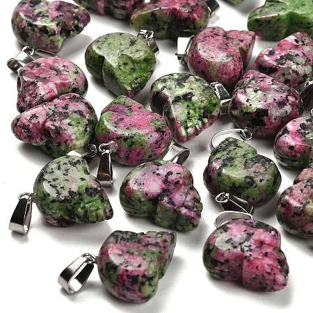 Dyed Natural Marble Pendants G-Z067-02P-08-1