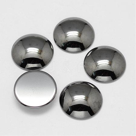 Non-magnetic Synthetic Hematite Cabochons G-P162-05-12mm-1