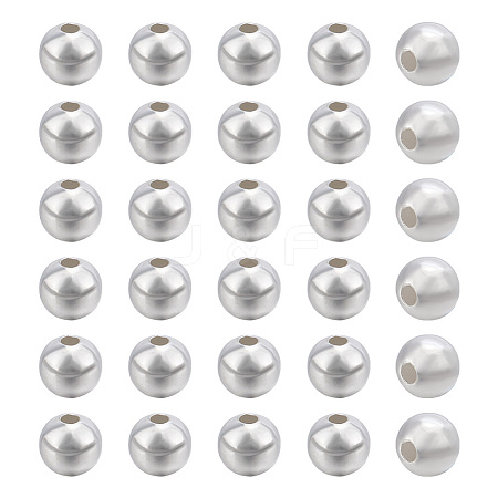 30Pcs 925 Sterling Silver Beads STER-AR0001-18B-1