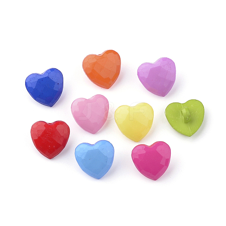 Acrylic Shank Buttons X-BUTT-S020-52-1