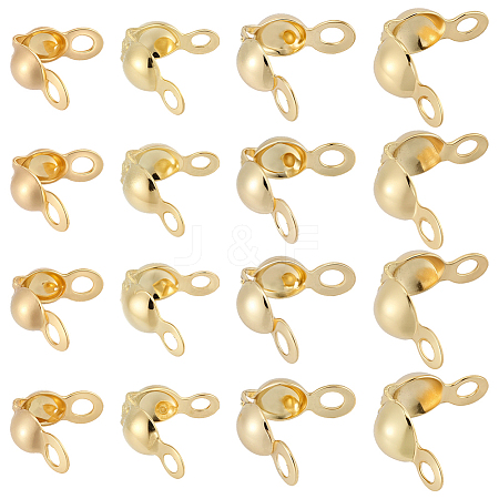 240Pcs 4 Styles Brass Bead Tips KK-SC0007-37-1
