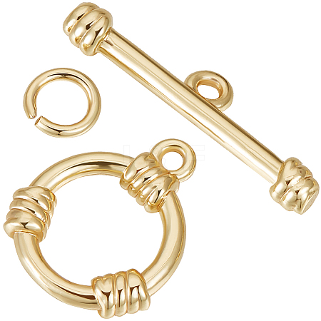 Beebeecraft 10Pcs Rack Plating Brass Toggle Clasps KK-BBC0013-29-1