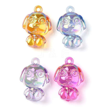 Electroplate Transparent Acrylic Pendants OACR-I014-33-1