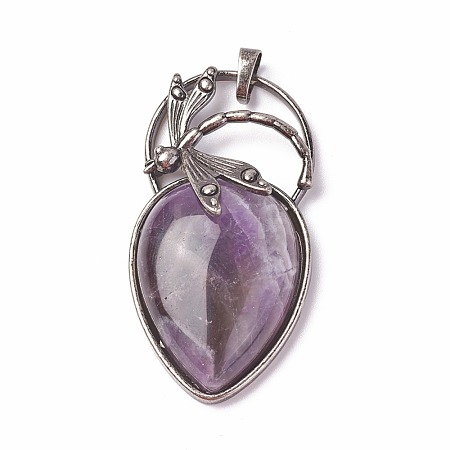 Natural Amethyst Pendants X-G-I220-G06-1