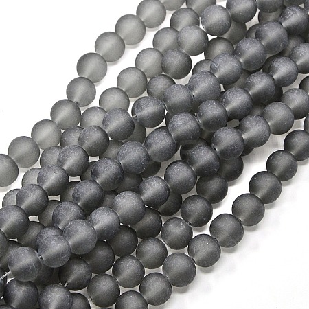 Baking Paint Transparent Glass Bead Strands GLAA-S031-12mm-12-1