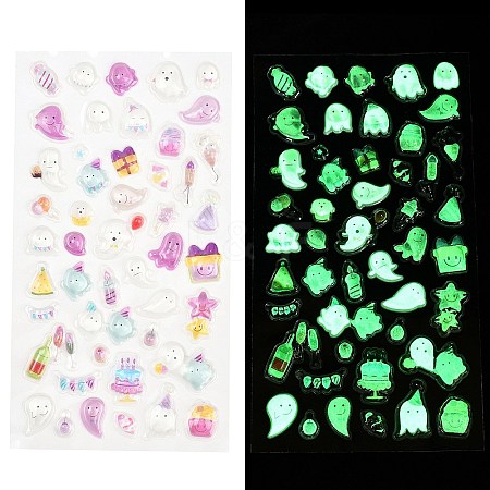 Epoxy Resin 3D Puffy Stickers DIY-G122-01F-1