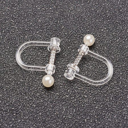 Plastic Clip-on Earring Findings X-KY-F007-01P-1