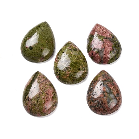 Natural Unakite Cabochons G-B085-03B-03-1