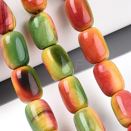 Dyed Natural Agate Beads Strands G-T144-35-1