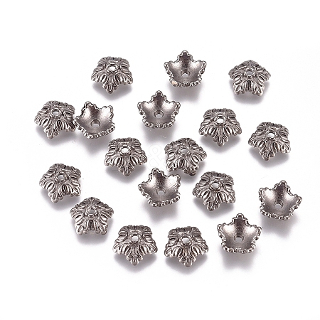 Tibetan Style Bead Caps TIBEB-A24621-B-LF-1