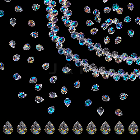 2Strands Electroplate Glass Beads Strands GLAA-GA0002-38A-1
