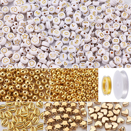 DIY Summer Themed Stretch Bracelet Making Kits DIY-TA0003-28-1