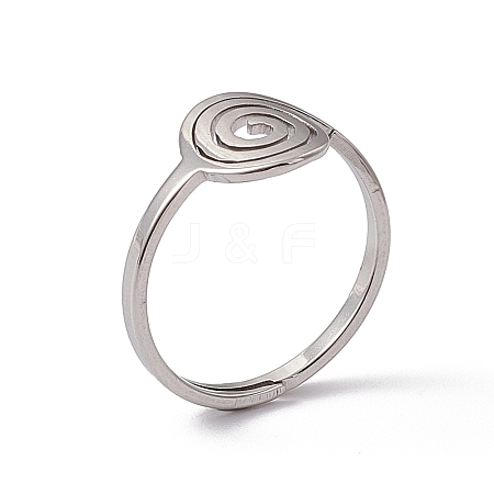 Non-Tarnish 201 Stainless Steel Vortex Adjustable Ring for Women RJEW-C045-07P-1