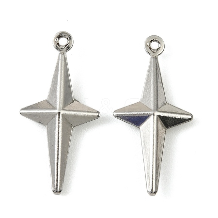 304 Stainless Steel Pendants. Star Charm STAS-A190-04P-1