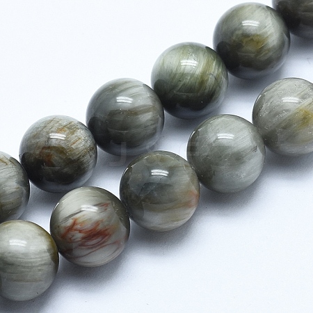 Natural Hawk's Eye Beads Strands X-G-E483-20-6mm-1