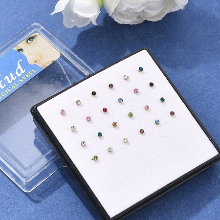 316L Surgical Stainless Steel Nose Studs Nose Piercing Jewelry AJEW-P063-02-2mm-1