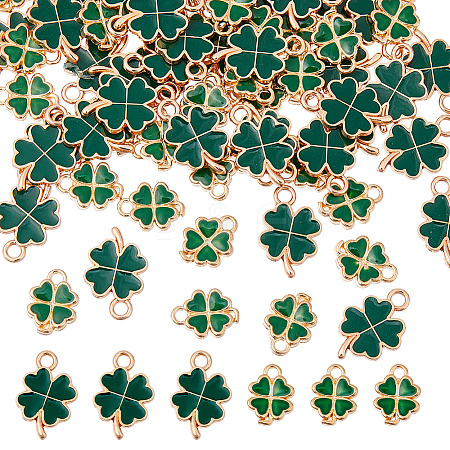 100Pcs 2 Styles Alloy Enamel Pendants ENAM-DC0002-06-1