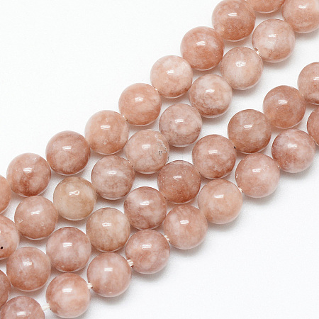 Natural Sunstone Bead Strands X-G-R345-8mm-31-1