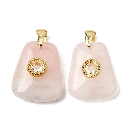 Natural Rose Quartz Pendants G-C282-03E-1