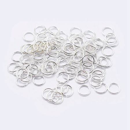 925 Sterling Silver Open Jump Rings STER-F036-02S-1x7mm-1