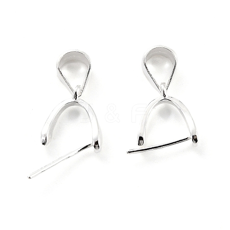 925 Sterling Silver Ice Pick Pinch Bails STER-Z001-122S-05-1