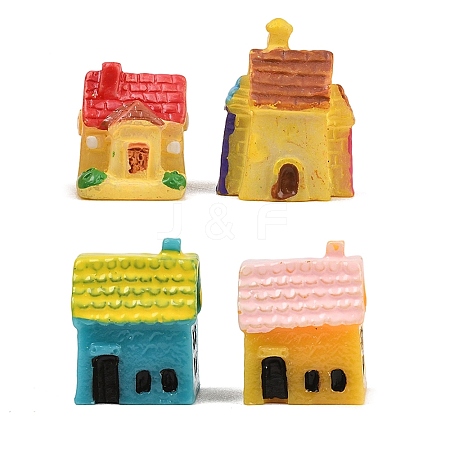 Resin House Miniature Ornaments RE-CBA17C4-02-1