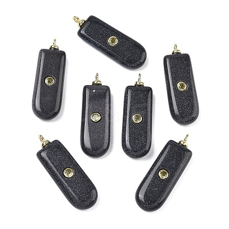 Synthetic Blue Goldstone Pendants KK-C251-01H-01-1
